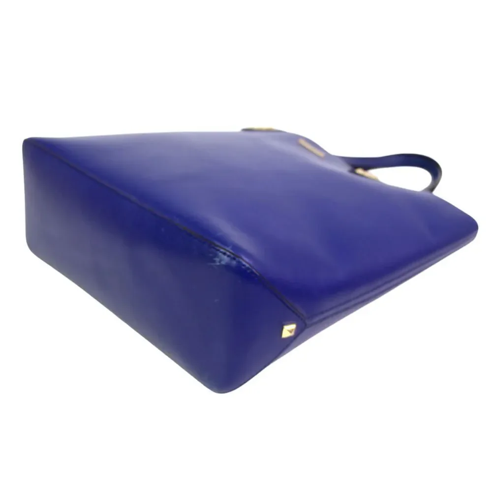Rebecca Minkoff SADDLE BLUE LEATHER TOTE BUSINESS SHOULDER BAG HANDBAG PURSE